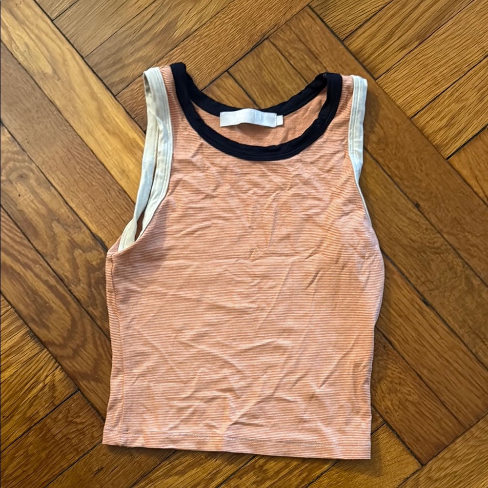 Kids' Peach and Black Sleeveless Top